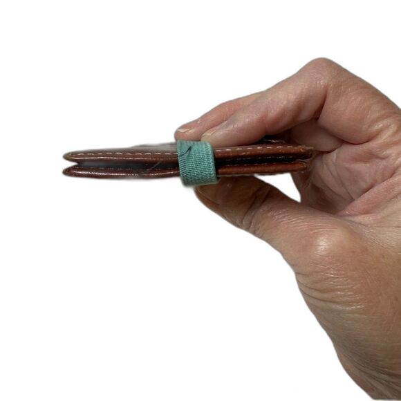 Fossil Small ID Wallet with Teal Cord (stretched) - Picture 6 of 16